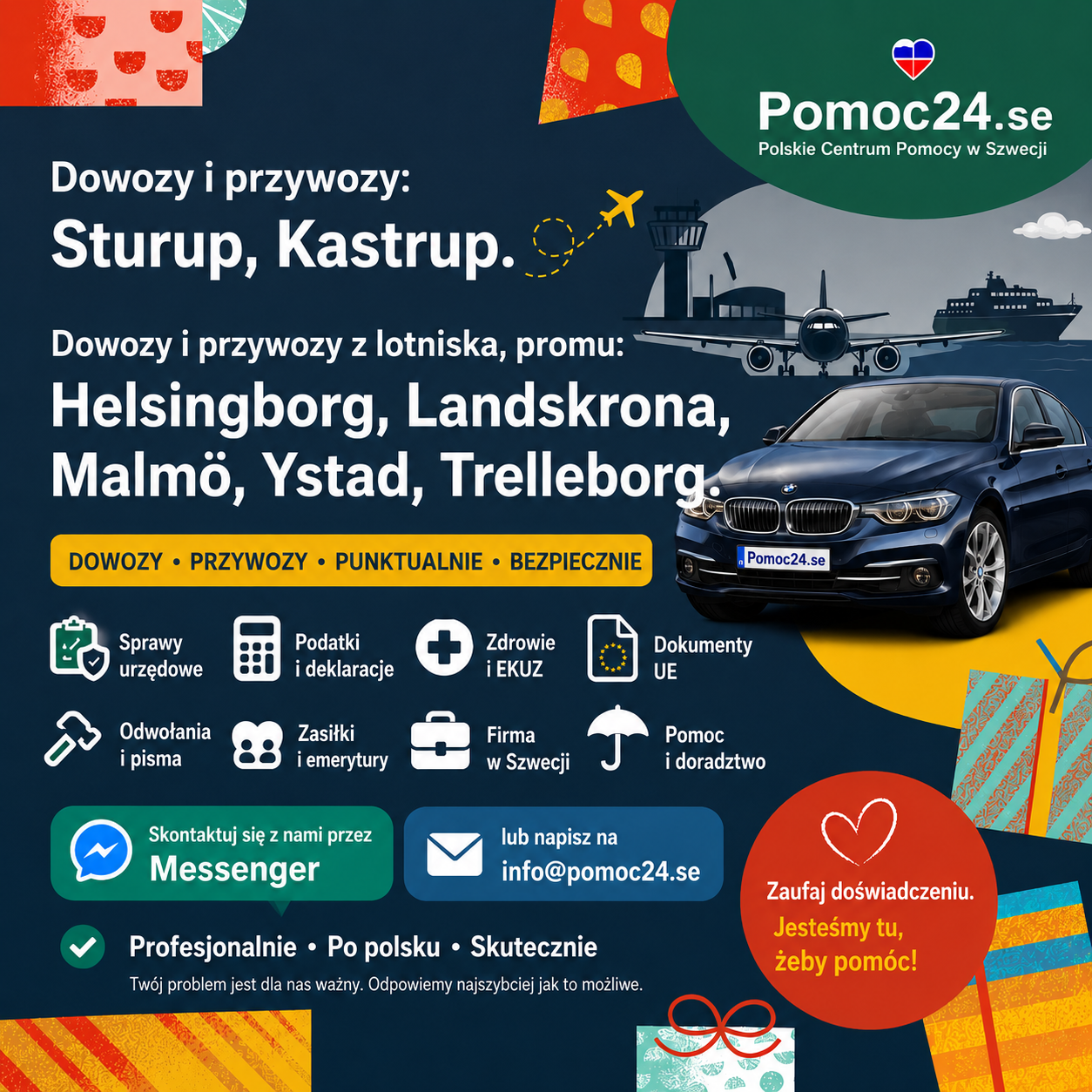 Dowóz i przywóz z lotnisk